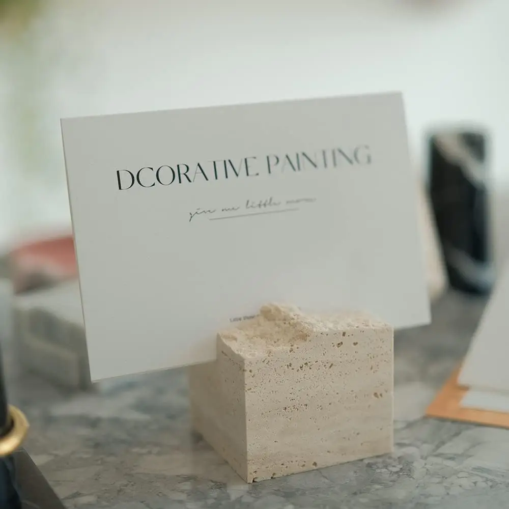 Travertine Card & Sign Holder