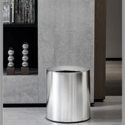 Metal Separate Waste Bins Recycling Dumps Luxury Floor Trash Can Modern Bathroom Trash Bin Kitchen Wastebasket Home Supplies